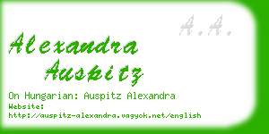 alexandra auspitz business card